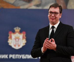 15.02.2019., Beograd, Srbija - Predsjednik Republike Srbije Aleksandar Vucic urucio je povodom Dana drzavnosti Srbije odlikovanja zasluznim pojedincima i institucijama.  
Photo: Srdjan Ilic/PIXSELL