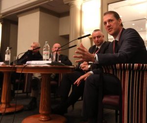 16.03.2018., Zagreb - Treci medjunarodni Zagrebacki sigurnosni forum odrzan u hotelu Sheraton. Naziv ovogodisnjeg izdanja je "Resilient Critical Infrastructure and Terrorism - National and International Cooperation", a u njegovom fokusu bili su prepoznavanje i suocavanje s izazovima koji dolaze iz domena cyber i energetske sigurnosti.  
Hrvoje Sagrak.
Photo: Boris Scitar/Vecernji list/PIXSELL