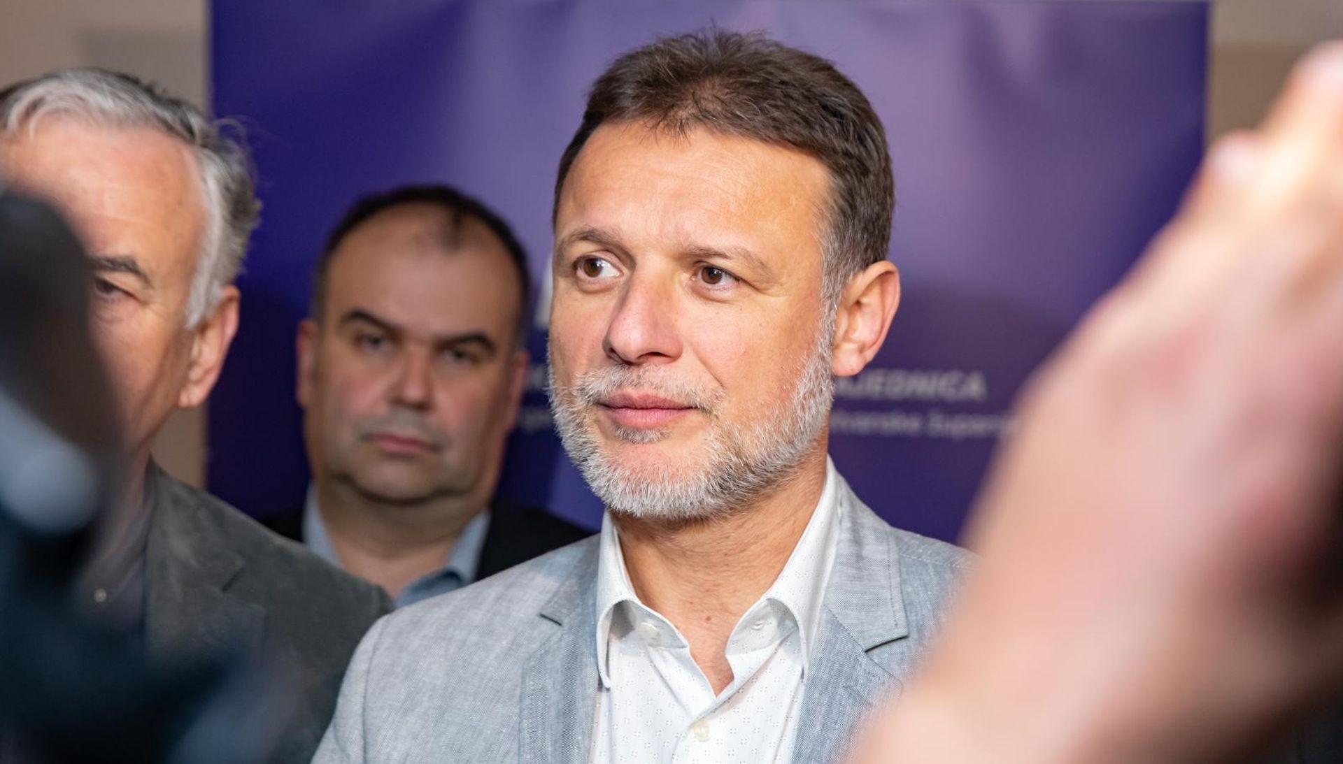 16.03.2019., Ston, poluotok Peljesac - Konferencija za medije glavnog tajnika HDZ-a Gordana Jandrokovica na stonskoj tvrdjavi.
Photo: Grgo Jelavic/PIXSELL
