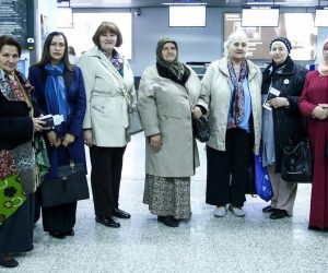 19.03.2019, Sarajevo, Bosna i Hercegovina - 
Predstavnice Udruzenja "Majke Srebrenice" otputovale se u Haag, kako bi prisustvovale izricanju drugostepene presude Radovanu Karadzicu.
Photo: Armin Durgut/PIXSELL