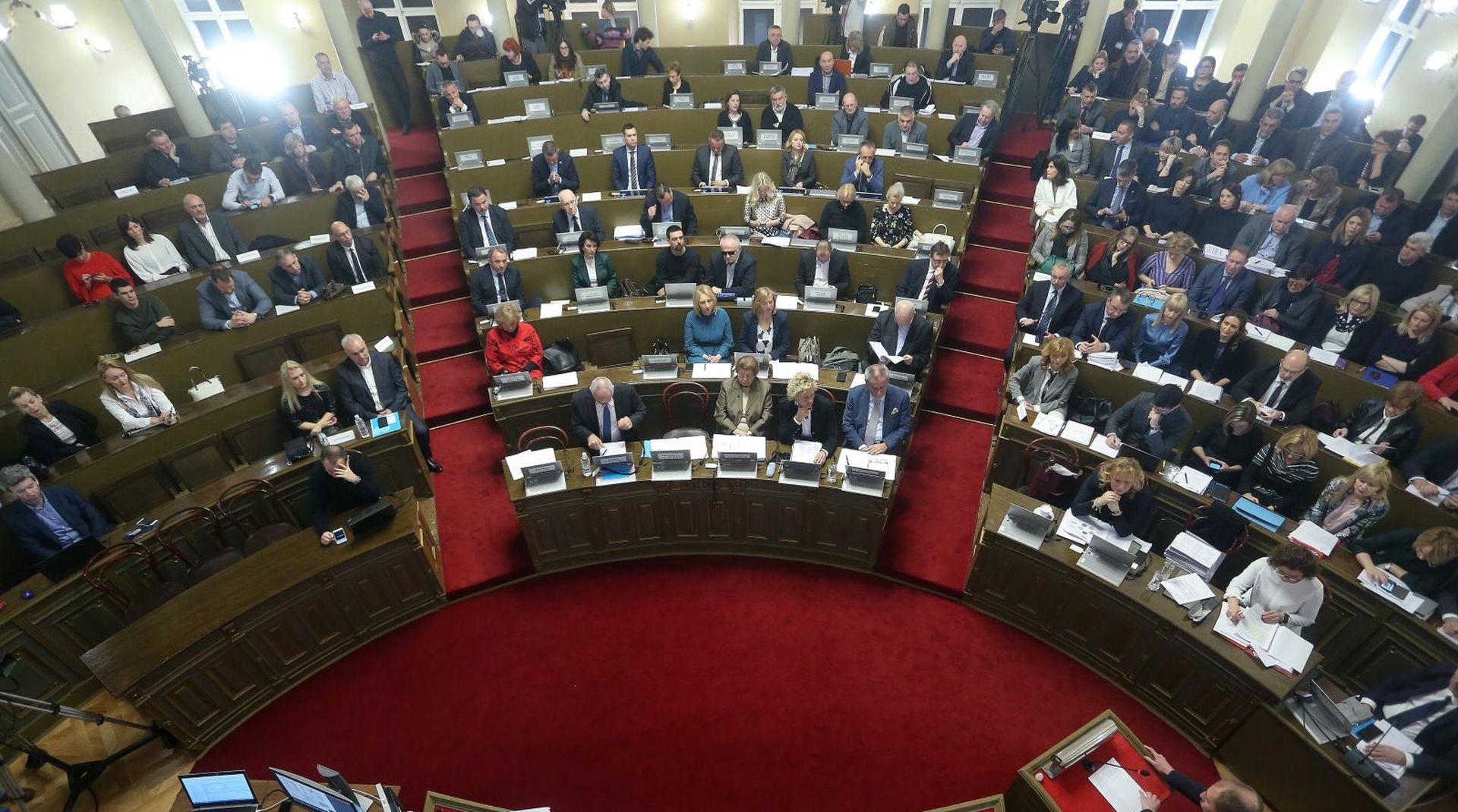 U Staroj gradskoj vijećnici održana 21. sjednica zagrebačke Gradske skupštine 21.03.2019., Zagreb - U staroj gradskoj vijecnici pocela je 21. sjednica zagrebacke Gradske skupstine. 
Photo: Luka Stanzl/PIXSELL
