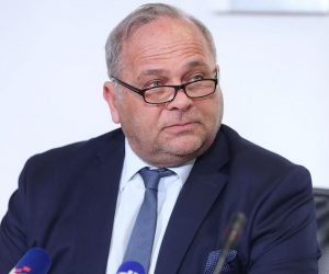 25.02.2019., Zagreb - Konferencija za medije HRT-a povodom bojkota SDP-a i nekih udruga prema HRT-u. Kazimir Bacic. 
Photo: Goran Stanzl/PIXSELL