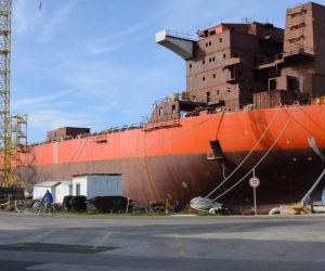 Pula: Štrajk u Uljaniku traje do daljnjega 27.03.2019., Pula - U brodogradilistu Uljanik do daljnjega traje strajk. Photo: Dusko Marusic/PIXSELL