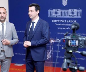 Zagreb:  Konferencija za medije HRAST -a o Zakonu o zaštiti života 28.03.2019., Zagreb - U Saboru je odrzana konferencija za medije zastupnika Hrvoja Zekanovica, koji je uz Ladislava Ilcica, govorio o Zakonu o zastiti zivota, koji pusta u saborsku proceduru. Photo: Patrik Macek/PIXSELL