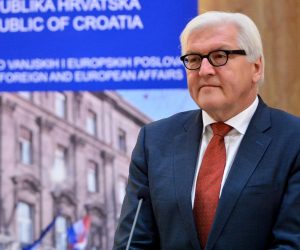 30.04.2015., Zagreb - Ministrica vanjskih i europskih poslova Vesna Pusic sastala se s njemackim ministrom vanjskih poslova Frank-Walterom Steinmeierom. 
Photo: Marko Prpic/PIXSELL
