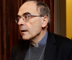 epa07448436 (FILE) Cardinal Philippe Barbarin arrives for a press conference after being convicted of helping covering up sex abuse and being handed a six-month suspended jail term at the Maison du Diocese, in Lyon, France, 07 March 2019 (reissued 19 March 2019). Pope Francis has rejected the resignation of French Cardinal Barbarin, convicted of child-sex abuse cover-up, on 19 March 2019.  EPA/ALEX MARTIN