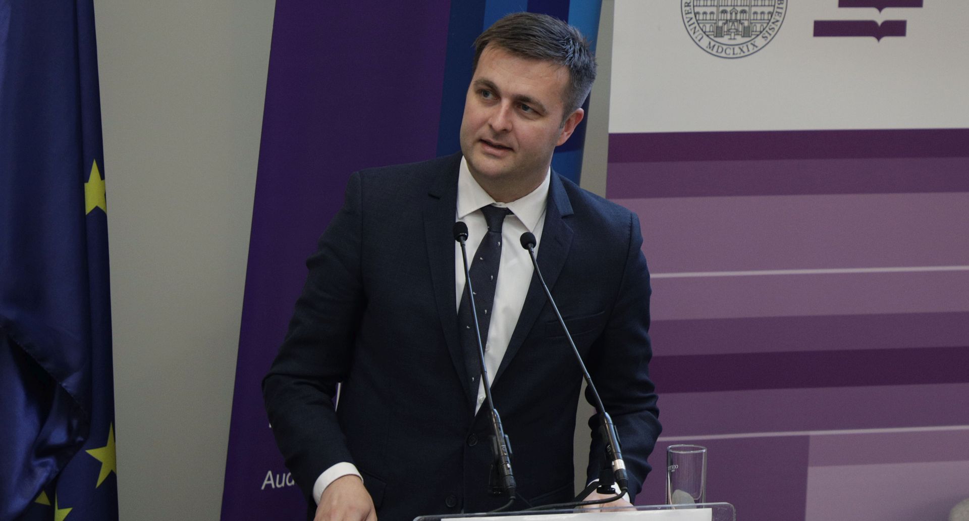 Zagreb, 29.03.2019 -  U organizaciji zagrebačkog Ekonomskog fakulteta, Instituta za javne financije i tvrtke KPMG Hrvatska održana je 2. Energetska konferencija - Energetski strateški prioriteti i kapitalna ulaganja u Hrvatskoj.Na slici Tomislav Čorić.foto HINA/ Tomislav PAVLEK /tp