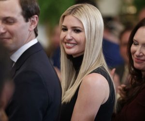epa07479284 Ivanka Trump (C) participates in the 2019 Prison Reform Summit and First Step Act Celebration in the East Room at the White House in Washington, DC, USA, 01 April 2019. The First Step Act passed with overwhelming bipartisan support by Congress in December made the 2010 Fair Sentencing Act, that did not apply to those already serving time, retroactive.  EPA/SHAWN THEW