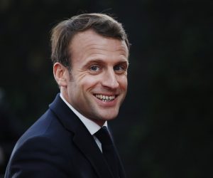 epa07496805 French President Emmanuel Macron arrives for an EU summit at the Europa building in Brussels, Belgium, 10 April 2019. European Union leaders meet in Brussels for an emergency summit to discuss a new Brexit extension.  EPA/ALASTAIR GRANT
