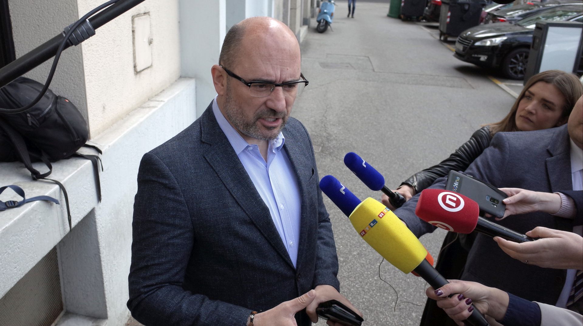 Zagreb, 23.04.2019 - Redovna sjednica ueg predsjednitva HDZ-a. Na slici Milijan Brkiæ dolazi na sjednicu.
foto HINA/ Tomislav PAVLEK/ tp