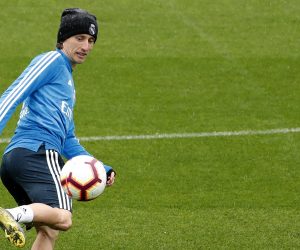 epa07524710 Real Madrid's Luka Modric during a training session at Valdebebas sports facilities in Madrid, Spain, 24 April 2019. Real Madrid will face Getafe CF in a La Liga soccer match on 25 April 2019.  EPA/JAVIER LIZON