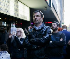 06.04.2019., Zagreb - Okupljanje ispred kina Europe na koje je pozvala Maja Sever zbog najavljenog zatvaranja kina.  Boris T. Matic. 
Photo: Filip Kos/PIXSELL