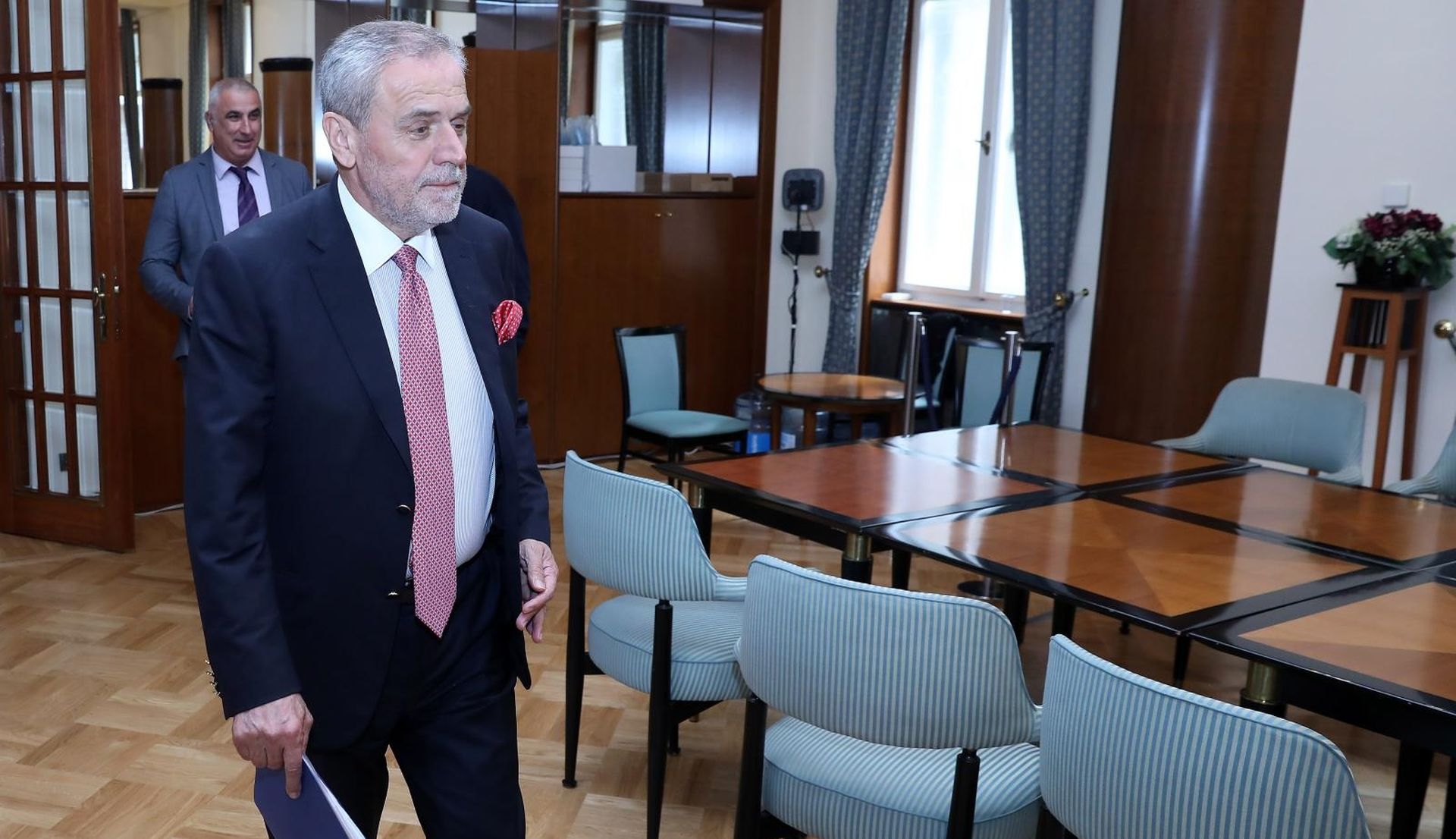 08.04.2019., Zagreb - Predstavnici Stranke rada i solidarnosti predali su u Saboru Drzavnom izbornom povjerenstvu kandidacijske liste za izbor clanova u Europski parlament.
Photo: Patrik Macek/PIXSELL