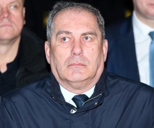 Sarajevo: Komemoracija za ubijenog policajca Mahira Begića 12.02.2019, Sarajevo, Bosna i Hercegovina - U prostorijama Doma policije odrzana je komemoracija za policajca Mahira Begica kojeg je ubio Edin Gacic za kojim jos uvijek traje potraga. Ministar bezbjednosti Bosne i Hercegovine Dragan Mektic. 

Photo: Armin Durgut/PIXSELL