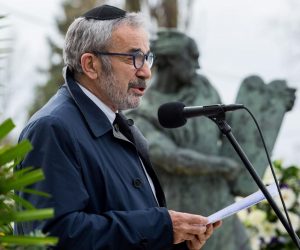 12.04.2018., Zagreb -  Na Mirogoju Zidovska opcina Zagreb povodom Dana sjecanja na zrtve Holokausta organizirala je sredisnju komemorativnu svecanost. Ognjen Kraus Photo: Filip Kos/PIXSELL