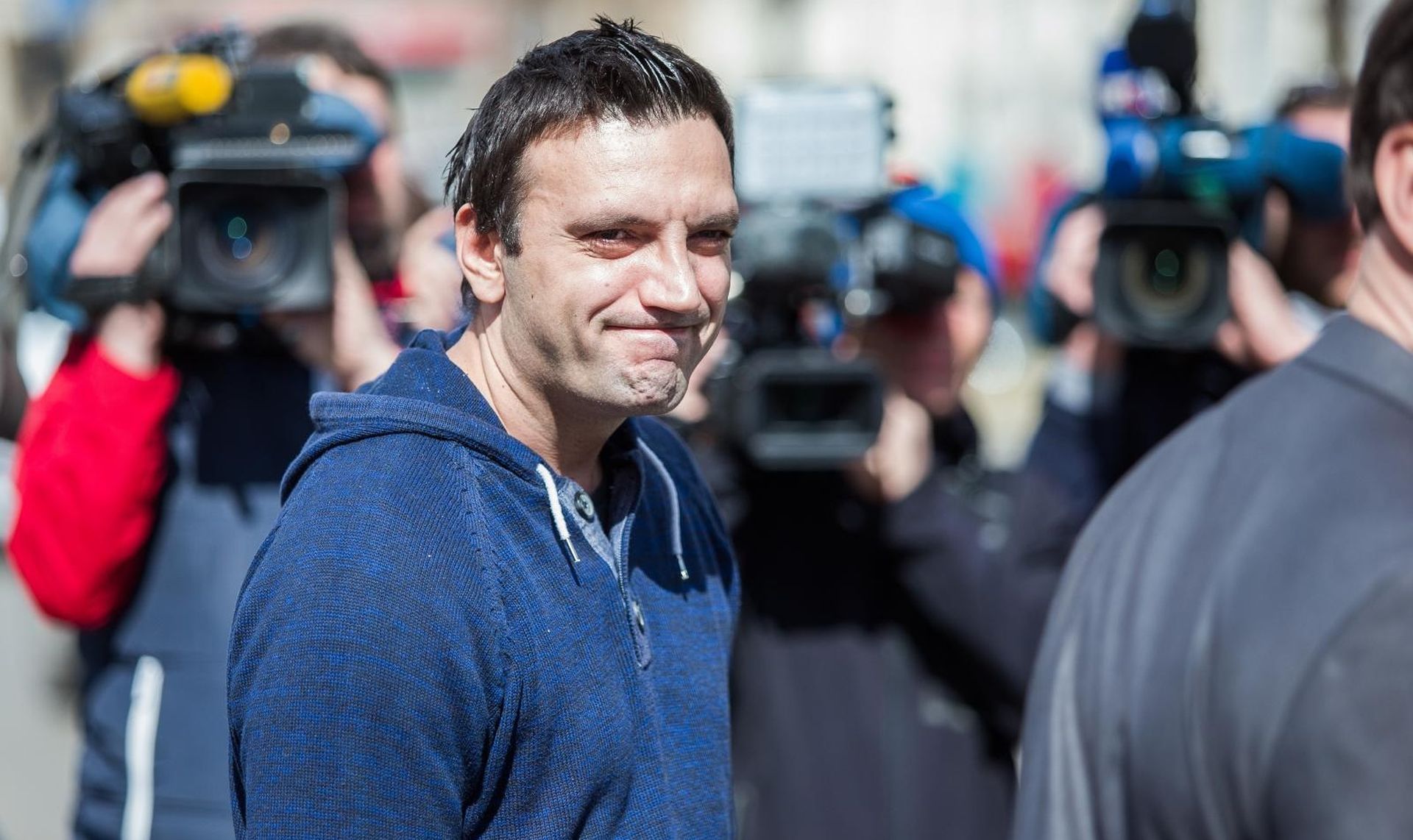 Osijek: Franjo Varga i Blaž Curić izašli iz istražnog pritvora 18.03.2019., Osijek - Bivsi policijski informaticar Franjo Varga izasao je iz istraznog zatvora. Optuzno vijece Zupanijskog suda prihvatilo je optuznicu protiv Franje Varge i Blaza Curica optuzenih za izradu korespondencije izmedju visokih politickih i pravosudnih duznosnika RH. Photo: Davor Javorovic/PIXSELL