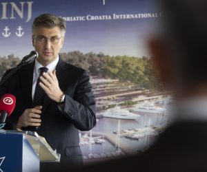 26.04.2019., Rovinj - Otvorenje nove ACI marine Rovinj, kategorizirane s visokih pet sidara. Predsjednik Vlade RH Andrej Plenkovic Photo: Nel Pavletic/PIXSELL