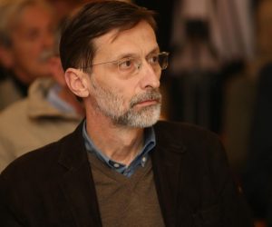 25.03.2018.,Split- U dvorani Ivana Pavla Ii splitsake nadbiskupije odrzana svecanost urucenja nagrade Andrija Buvina koja se u sklopu manifestacije Dani krscanske kulture dodjeljuje za izniman doprinos krscanskoj kulturi. Ovogodisnjoj dobitnici prof.dr.sc Sanji Nikcevic nagradu je urucio knjizevnik Miro Gavran.
Photo: Ivo Cagalj/PIXSELL