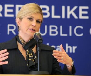 Zagreb: Konferencija za medije Kolinde Grabar-Kitarović 29.03.2019., Zagreb - U uredu predsjednice na Pantovcaku, predsjednica Kolinda Grabar-Kitarovic sazvala je konferenciju za medije posvecenu vanjskopolitickim aktivnostima. 
Photo: Tomislav Miletic/PIXSELL