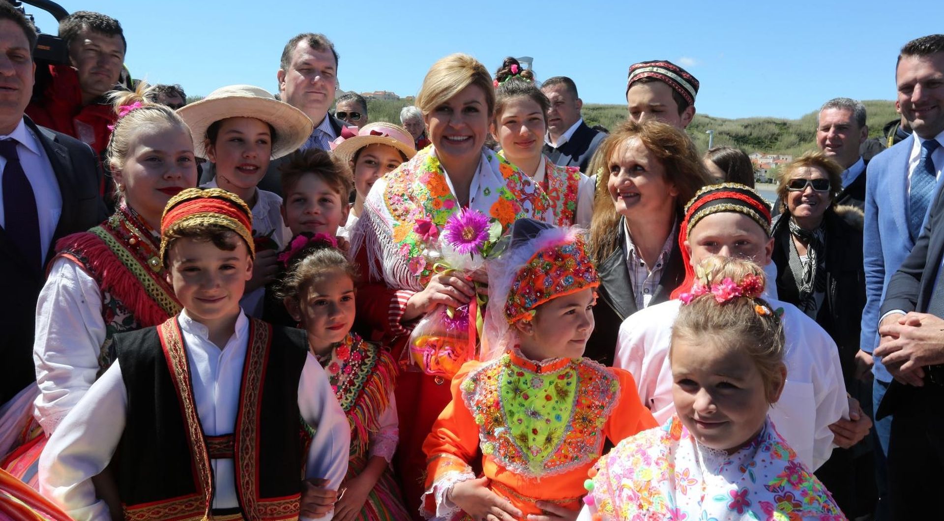 29.04.2019., Susak - Predsjednica Kolinda-Grabar Kitarovic obilazi otoke Losinj, Susak, Unije i Srakane. Photo: Goran Kovacic/PIXSELL