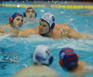 Split, 1.05.2019 - Druga polufinalna utakmica doigravanja za naslov vaterpolskog prvaka Hrvatske: Jadran ST - Jug. Na slici Boris Popović.                            foto. HINA/ Mario Strmotić/ ms