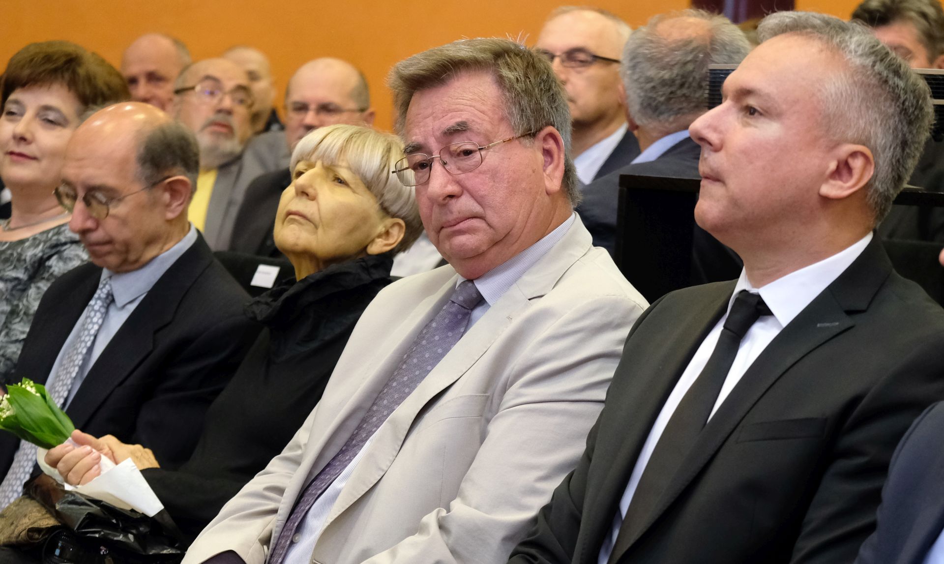 Zagreb, 19.05.2019. - Proslava 30. obljetnice osnutka Hrvatske socijalno-liberalne stranke (HSLS).
Na fotografiji Božo Kovačević, Dorica Nikolić, Dražen Budiša, Darinko Kosor. 
foto HINA/ Edvard ŠUŠAK/ es