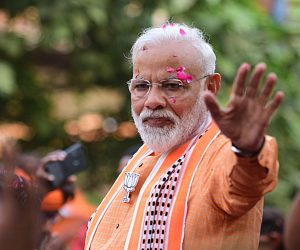 epa07594086 (FILE) - Top Bhartya Janta party (BJP) leader and Indian Prime Minister Narendra Modi waves to his supporters during a road show in Varanasi, Uttar Pradesh, India, 25 April 2019 (reissued 23 May 2019). According to reports, Modi's BJP party has won the Indian elections.  EPA/PRABHAT KUMAR VERMA