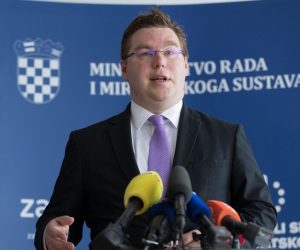 02.05.2019., Zagreb - Ministarstvo rada. Ministar rada i mirovinskog sustava Marko Pavic odrzao je konferenciju za medije o mirovinama i mjerama zaposljavanja. Photo: Davor Puklavec/PIXSELL