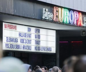 06.04.2019., Zagreb - Okupljanje ispred kina Europe na koje je pozvala Maja Sever zbog najavljenog zatvaranja kina.  
Photo: Filip Kos/PIXSELL