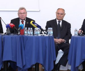 06.05.2019., Zagreb - U Europskom domu odrzana je konferencija za medije Pocasnog bleiburskog voda (PBV) u povodu obiljezavanja 74. obljetnice Bleiburske tragedije . 
Photo: Patrik Macek/PIXSELL