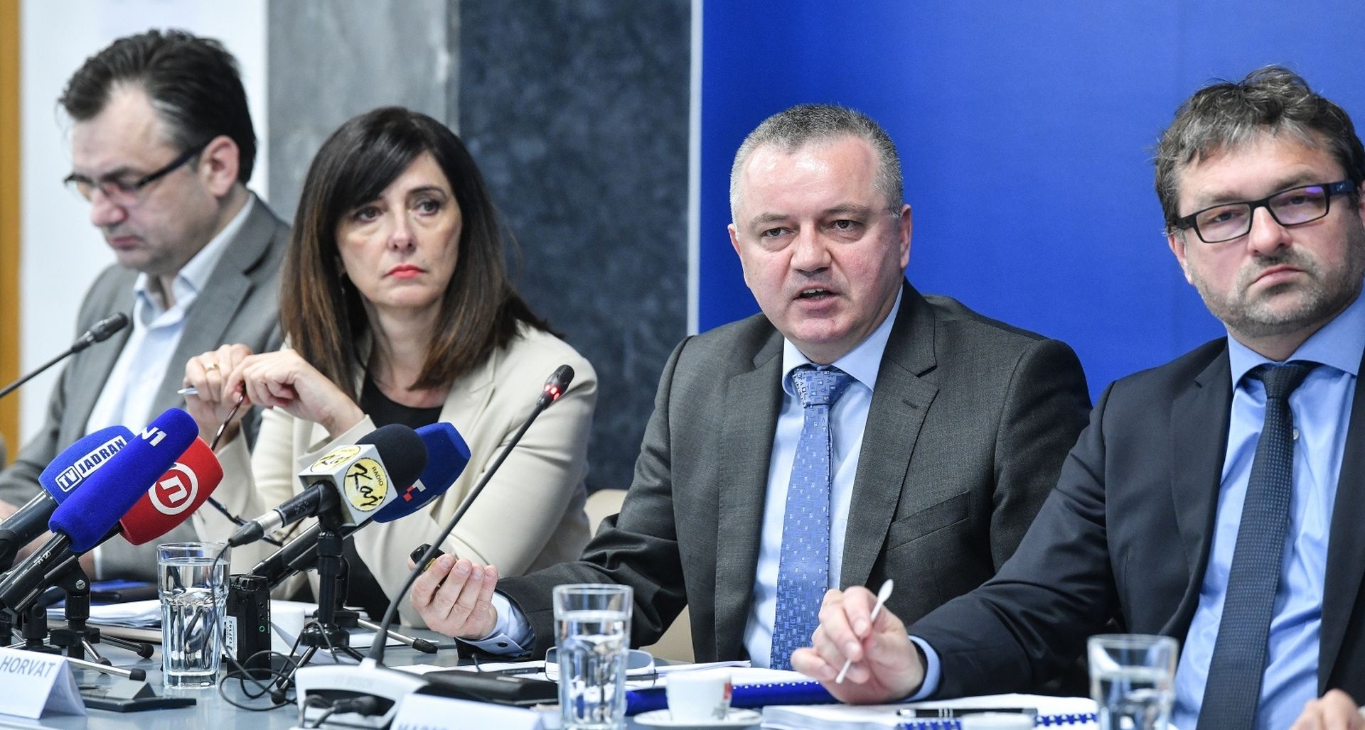 06.05.2019., Zagreb - U Ministarstvu gospodarstva odrzana je Treca sjednica Nacionalnog inovacijskog vijeca.  Ministrica Blazenka Divjak, ministar Darko Horvat. Photo: Sandra Simunovic/PIXSELL