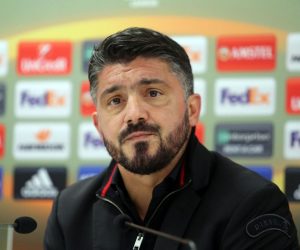 07.12.2017., stadion HNK Rijeka, Rijeka - UEFA Europska liga, skupina D, 6. kolo, HNK Rijeka - AC Milan. Trener Gennaro Gattuso na konferenciji za medije.
Photo: Goran Kovacic/PIXSELL