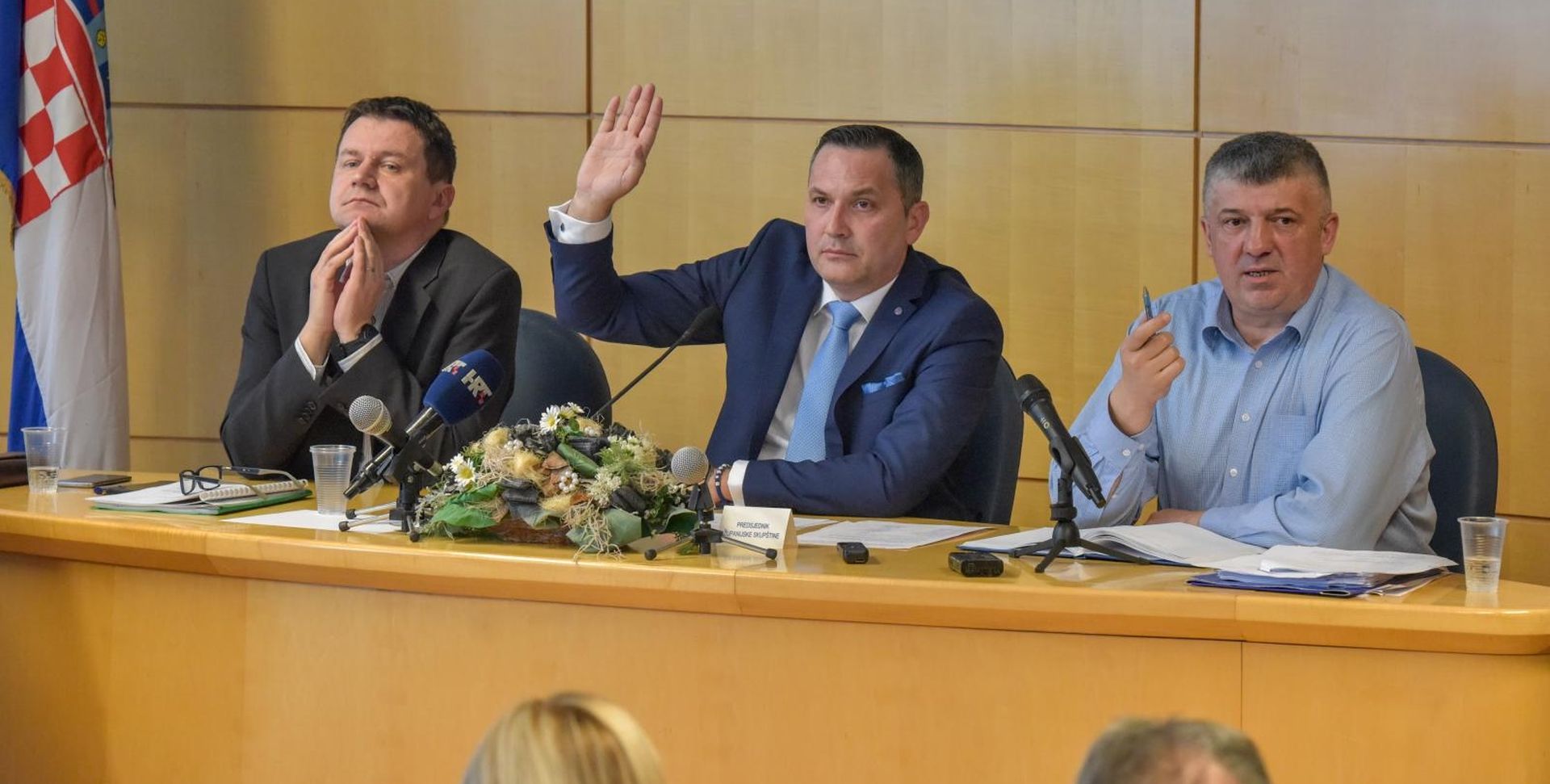 09.04.2019., Gospic -  Odrzana je konstituirajuca sjednica Zupanijske skupstine Licko senjske zupanije. Marijan Kustic (HDZ).
Photo: Dino Stanin/PIXSELL