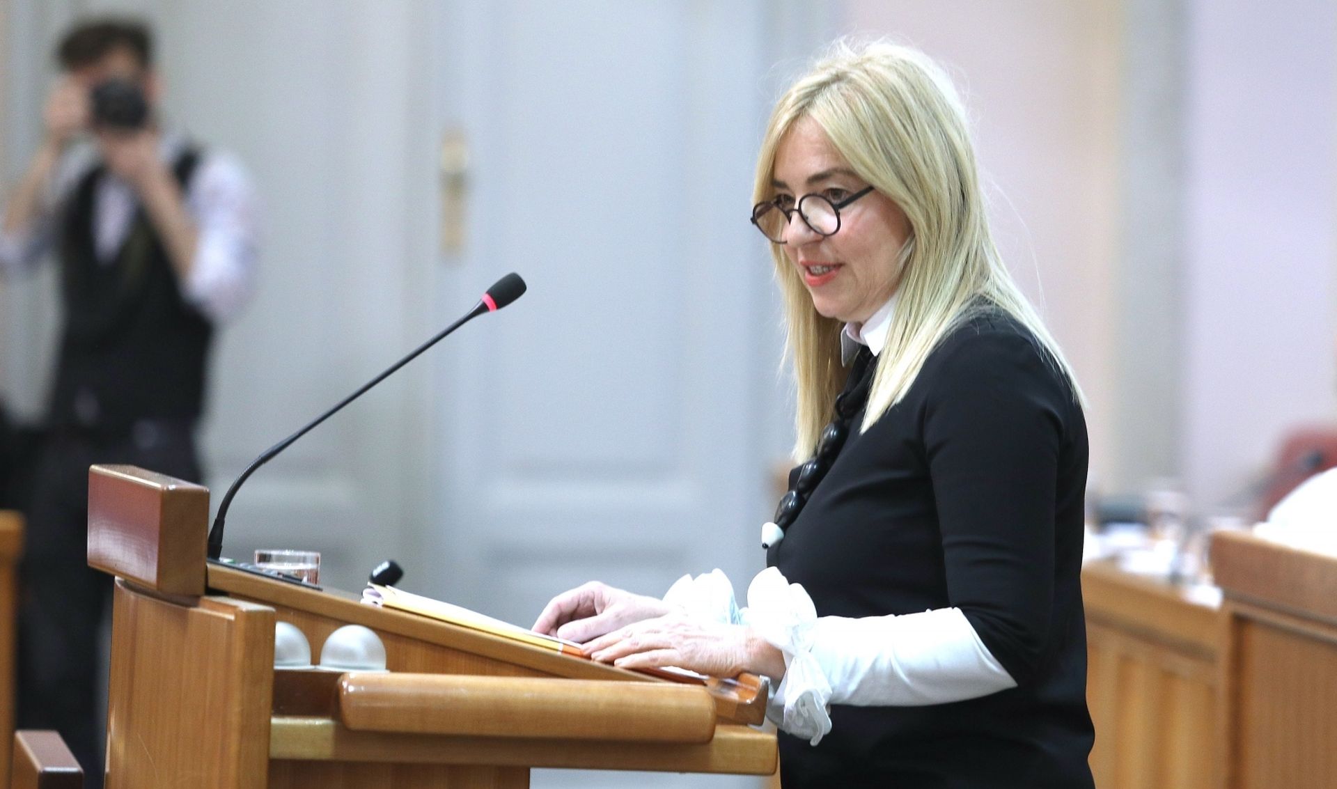09.05.2019., Zagreb - Sabor je 12. sjednicu nastavio raspravom o izvjescu o radu pravobraniteljice za djecu za 2018. godinu. Helenca Pirnat Dragicevic.
Photo: Patrik Macek/PIXSELL