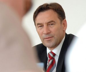 03.06.2009., Cakovec - Jos aktualni zupan Medjimurske zupanije Josip Posavec, osvrnuo se na svoj "dobar" plasman na izborima, te izgrdio novo izabrano vodstvo zupanije Medjimurske.
Photo: Vjeran Zganec-Rogulja/Vecernji list
