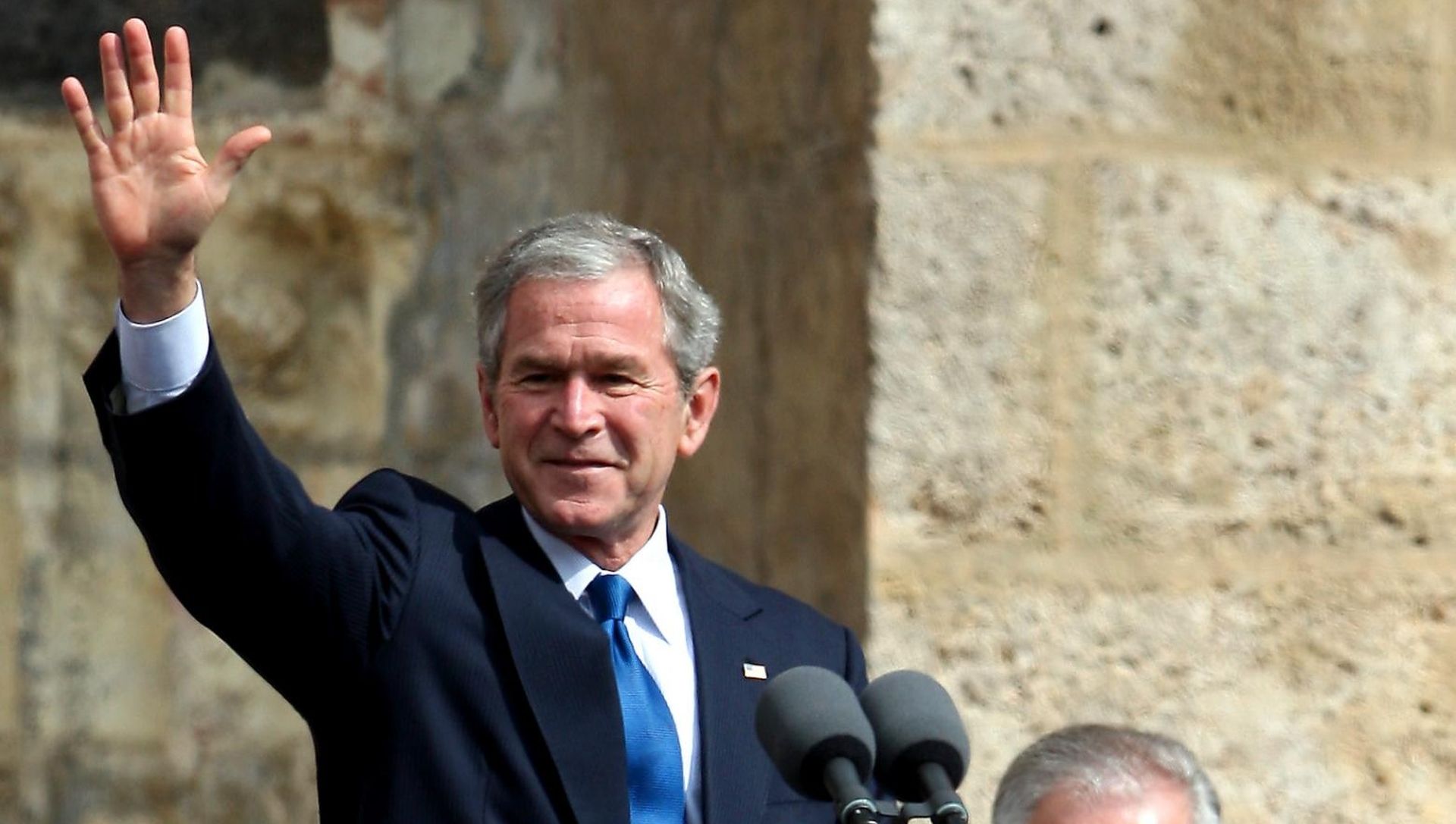 05.04.2008., Zagreb - Predsjednik Sjedinjenih americkih drzava George W. Bush posjetio je Hrvatsku. Drugog dana posjeta, George Bush sastao se s predsjednikom Vlade RH te je na Trgu svetog Marka odrzao govor. Photo: Slavko Midzor/PIXSELL