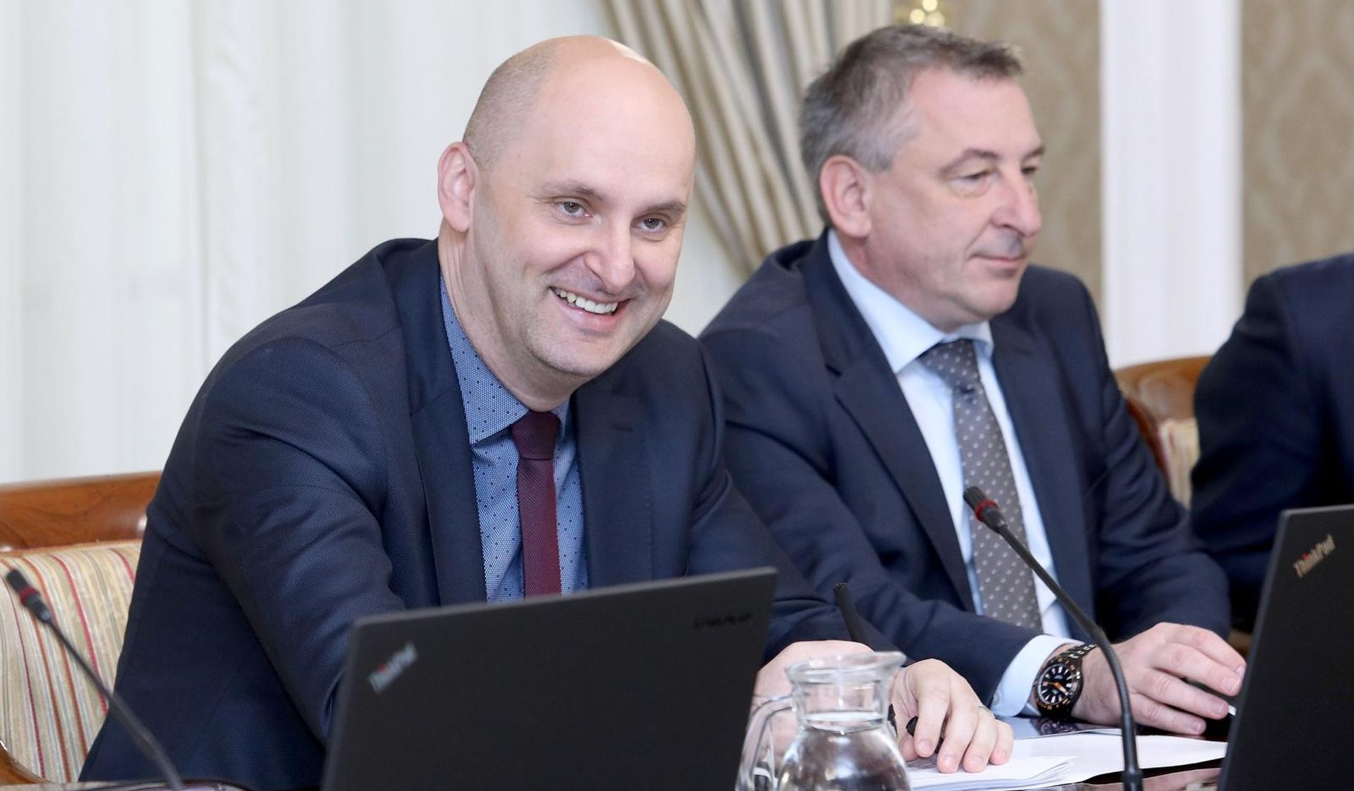 15.04.2019., Zagreb - Vlada je na svojoj 152. sjednici, uz ostalo, raspravljala o planu za pripremu i provedbu predsjedanja RH Vijecem Europske unije. Tomislav Tolusic, Predrag Stromar.
Photo: Patrik Macek/PIXSELL