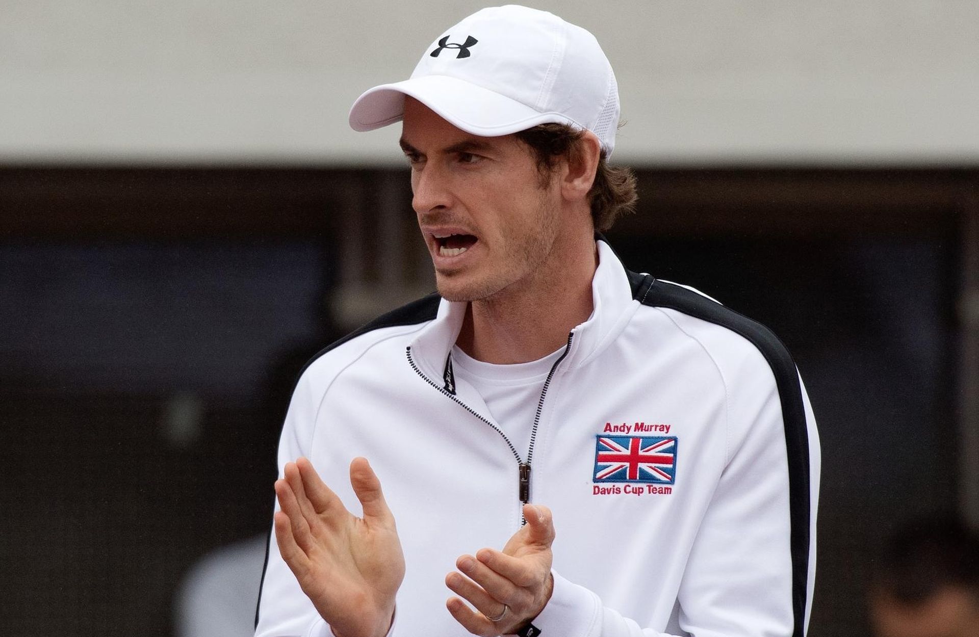 17.07.2016., Beograd, Srbija - Davis Cup, Srbija - Velika Britanija, Dusan Lajovic - Kyle Edmund. Andy Murray. 
Photo: Srdjan Ilic/PIXSELL