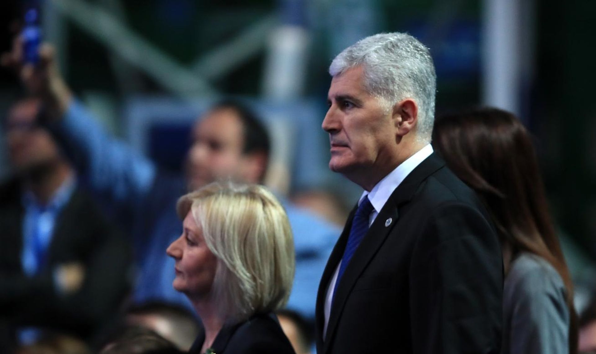 18.05.2019., Kosarkaski centar Drazen Petrovic, Zagreb - Sredisnji predizborni skup Hrvatske demokratske zajednice za izbore za Europski parlament. Dragan Covic. 
Photo: Slavko Midzor/PIXSELL