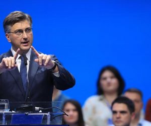 18.05.2019., Kosarkaski centar Drazen Petrovic, Zagreb - Sredisnji predizborni skup Hrvatske demokratske zajednice za izbore za Europski parlament. Andrej Plenkovic. 
Photo: Slavko Midzor/PIXSELL