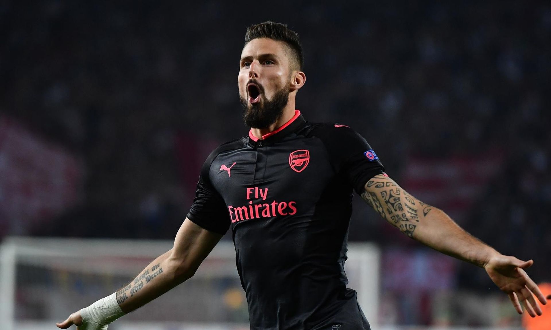 19.10.2017., stadion Rajko Mitic, Beograd - 3. kolo skupine H Europske lige, FK Crvena zvezda - Arsenal FC. Olivier Giroud. Photo: Srdjan Ilic/PIXSELL