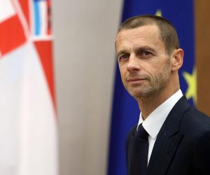 20.12.2016., Zagreb - Predsjednica Republike Hrvatske Kolinda Grabar-Kitarovic primila je predsjednika UEFA-e Aleksandera Ceferina u pratnji predsjednika HNS-a Davora Sukera. 
Photo: Goran Stanzl/PIXSELL