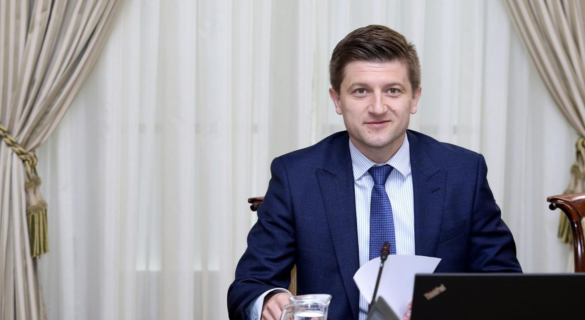 23.05.2019., Zagreb - Vlada RH odrzala je 158. sjednicu na kojoj je, uz ostalo, raspravljala o godisnjem izvjescu o obrani za 2018. godinu i izmjenama i dopunama Zakona o obrani. Ministar financija Zdravko Maric.
Photo: Patrik Macek/PIXSELL