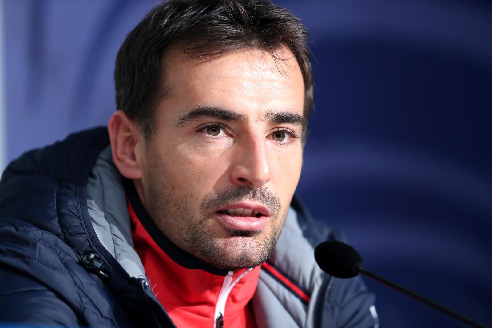 Lille: Hrvatski tenisači na konferenciji za medije nakon meča parova u finalu Davis Cupa 24.11.2018., Lille, Francuska - Na stadionu Pierre-Mauroy odigrano je finale Davis Cupa izmedju Francuske i Hrvatske. Nakon meca paraova hrvatska teniska reprezentacija odrzala je konferenciju za medije. Igor Dodig Photo: Sanjin Strukic/PIXSELL