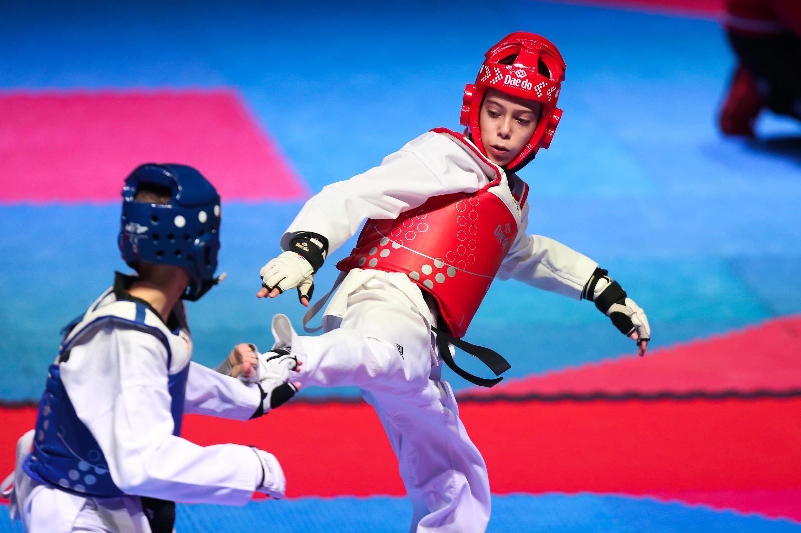 Zagreb: 20.Jastreb Open - Kup Veleposlanika Republike Koreje 25.11.2018., Zagreb - U Areni Zagreb odrzano je tradicionalno medjunarodno humanitarno taekwondo natjecanje za djecu i mlade pod nazivom 20. Jastreb open - Kup Veleposlanika Republike Koreje. 
Photo: Luka Stanzl/PIXSELL