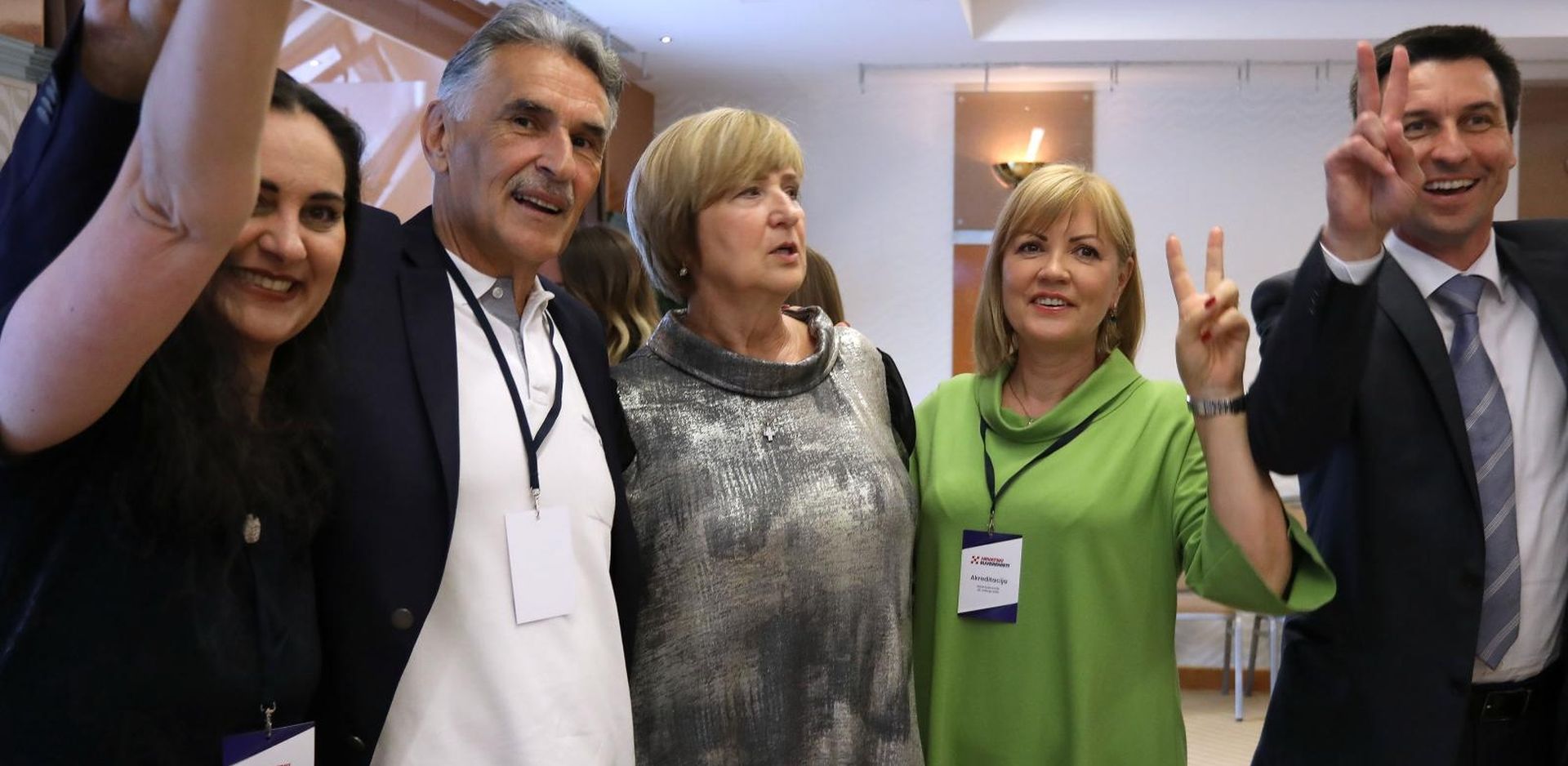 26.05.2019., Zagreb - Nakon objave izlaznih anketa pocelo je slavlje u stozeru hrvatskih suverenista.
Photo: Patrik Macek/PIXSELL