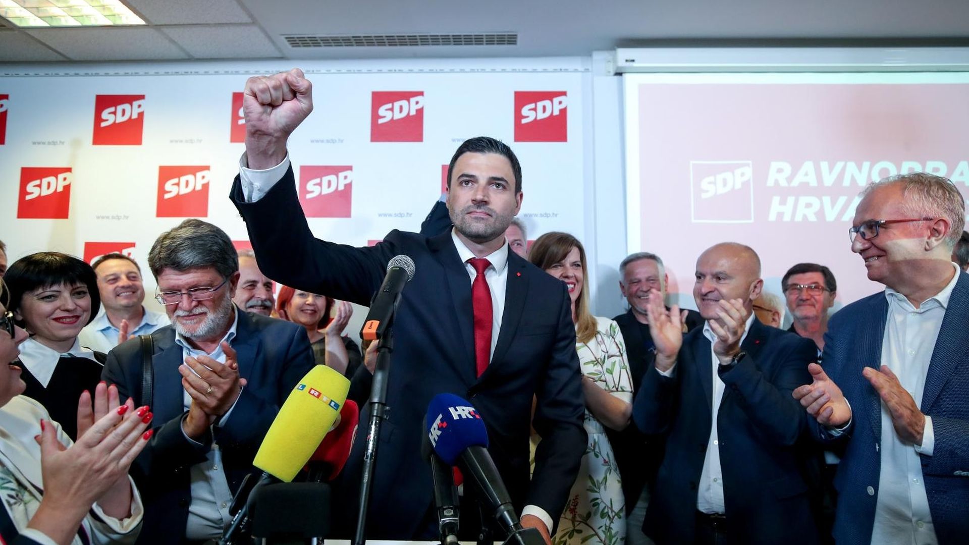 26.05.2019., Zagreb - Docek izbornih rezultata u sredisnjici SDP-a na Iblerovom trgu. Davor Bernardic.
Photo: Igor Kralj/PIXSELL