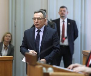 27.03.2019., Zagreb - Nakon proslotjedne burne rasprave, u nastavku 11. sjednice Sabora pred zastupnicima su brojne tocke dnevnog reda medju kojima su i konacne izmjene Zakona o sprjecavanju pranja novca i financiranja terorizma. Milorad Batinic.
Photo: Patrik Macek/PIXSELL