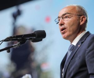 28.05.2019., Zagreb - U koncertnoj dvorani Vatroslav Lisinski predsjednica Republike Hrvatske i vrhovna zapovjednica Oruzanih snaga Republike Hrvatske, Kolinda Grabar Kitarovic sudjelovala je na svecanoj akademiji u prigodi Dana Oruzanih snaga Republike Hrvatske. Damir Krsticevic
Photo: Tomislav Miletic/PIXSELL