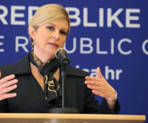 Zagreb: Konferencija za medije Kolinde Grabar-Kitarović 29.03.2019., Zagreb - U uredu predsjednice na Pantovcaku, predsjednica Kolinda Grabar-Kitarovic sazvala je konferenciju za medije posvecenu vanjskopolitickim aktivnostima. 
Photo: Tomislav Miletic/PIXSELL